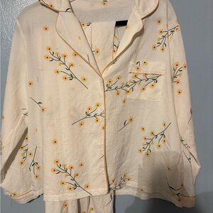 Floral Cream Pajama Set